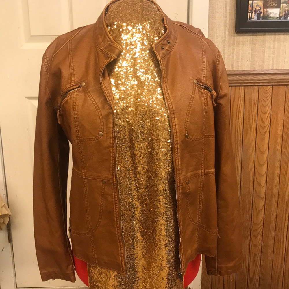 Faux leather jacket from Dress Barn 14/16